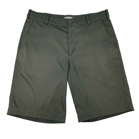 Nike Golf Shorts Mens 32 Black Tech Flat Front Golfing Dri Fit Tour Performance - Picture 1 of 15